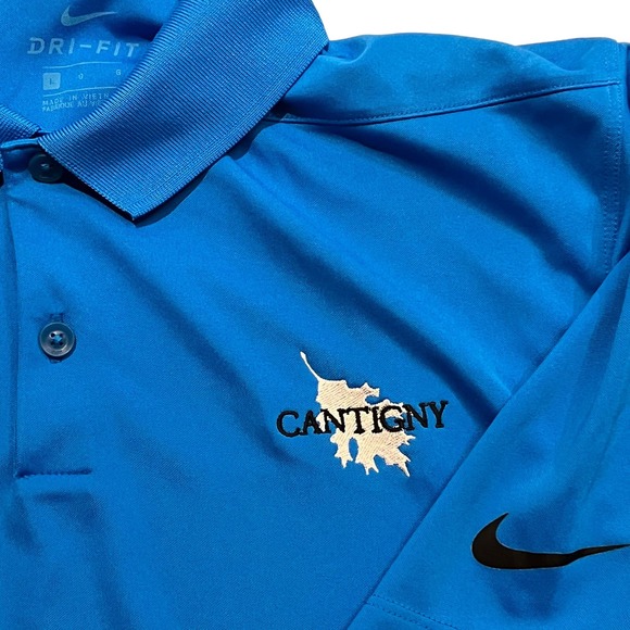 Nike Golf Men’s Large Polo Short Sleeve Dri‎ Fit Light Blue Button Up - Picture 1 of 10